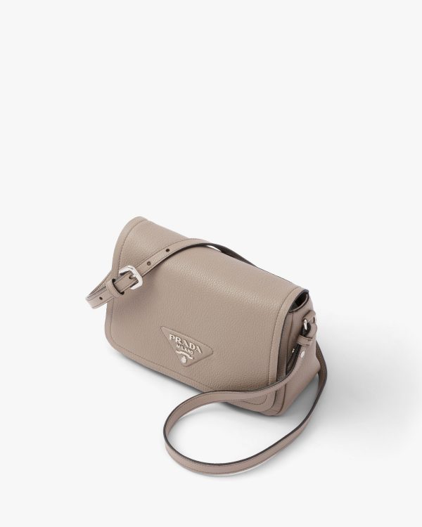 Clay Gray Prada Flou leather shoulder bag - Image 3