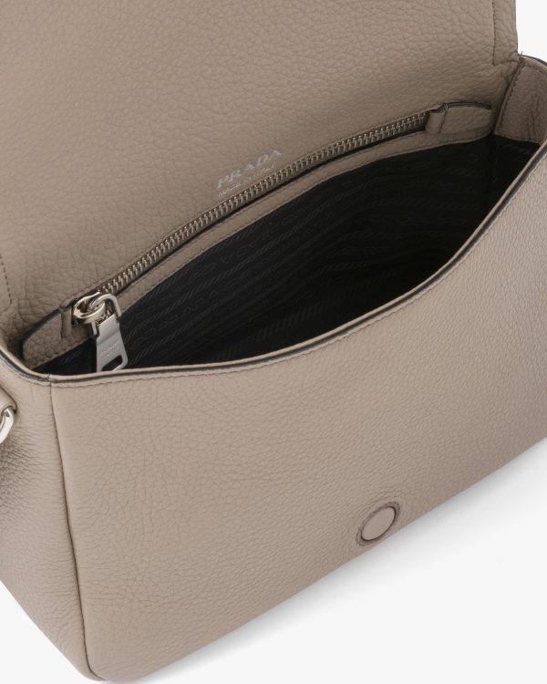 Clay Gray Prada Flou leather shoulder bag - Image 4