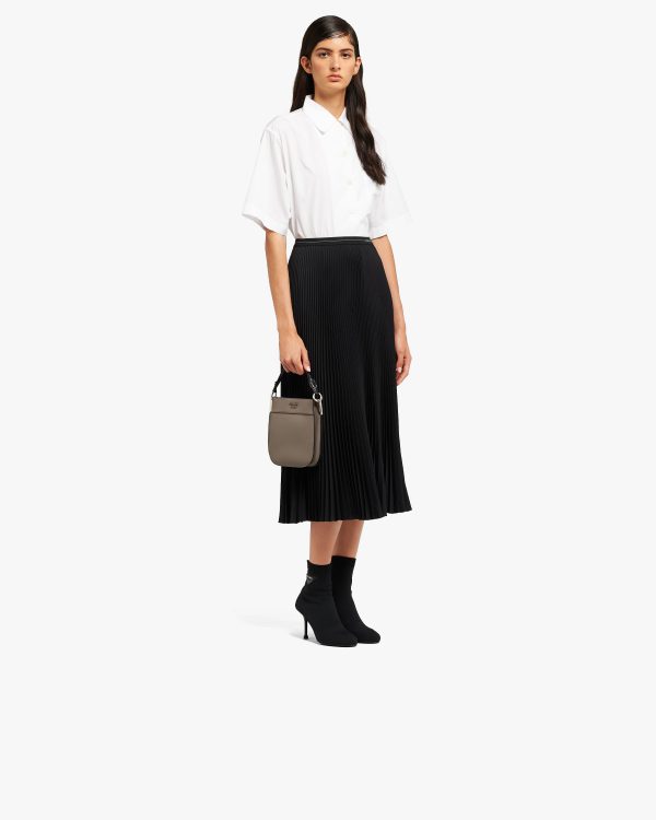 Clay Grey/black Small Leather Prada Margit bag - Image 7