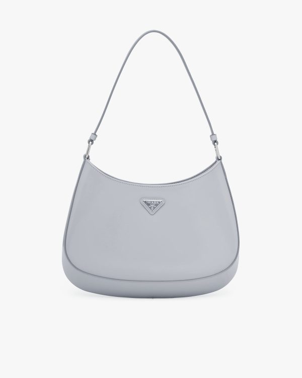 Cornflower Blue Prada Cleo brushed leather shoulder bag