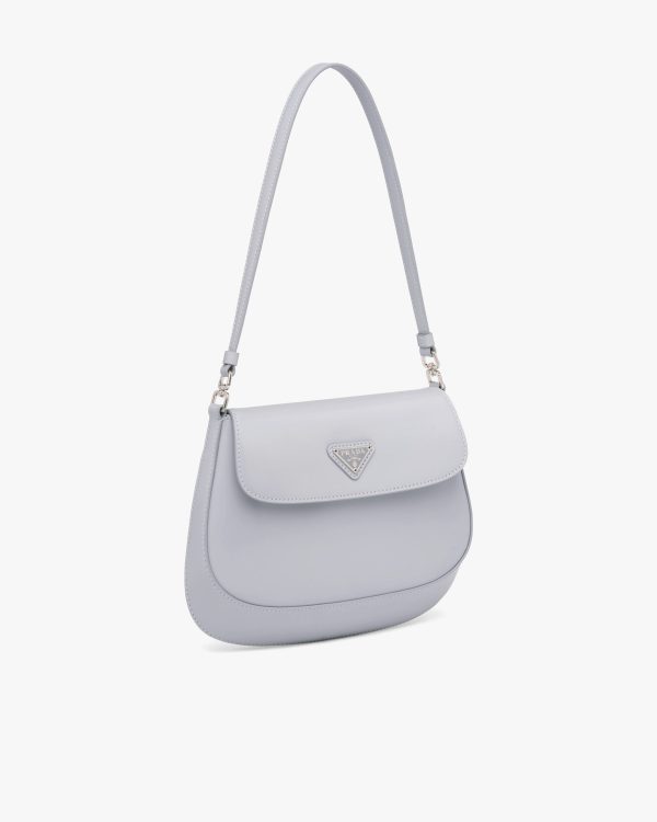 Cornflower Blue Prada Cleo brushed leather shoulder bag with flap - Image 3