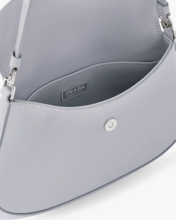 Cornflower Blue Prada Cleo brushed leather shoulder bag with flap - Image 5