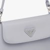 Cornflower Blue Prada Cleo brushed leather shoulder bag with flap - Image 6