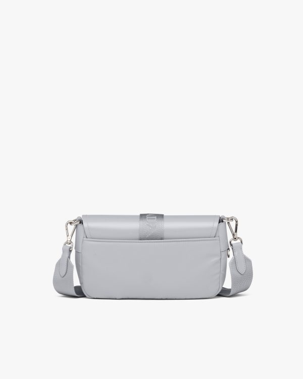 Cornflower Blue Prada Pocket nylon and brushed leather bag - Image 4
