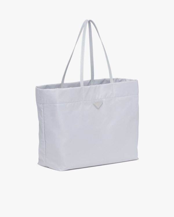 Cornflower Blue Re-Nylon and Saffiano leather tote bag - Image 3