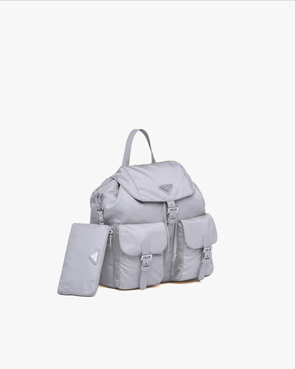 Cornflower Blue Re-Nylon medium backpack - Image 3