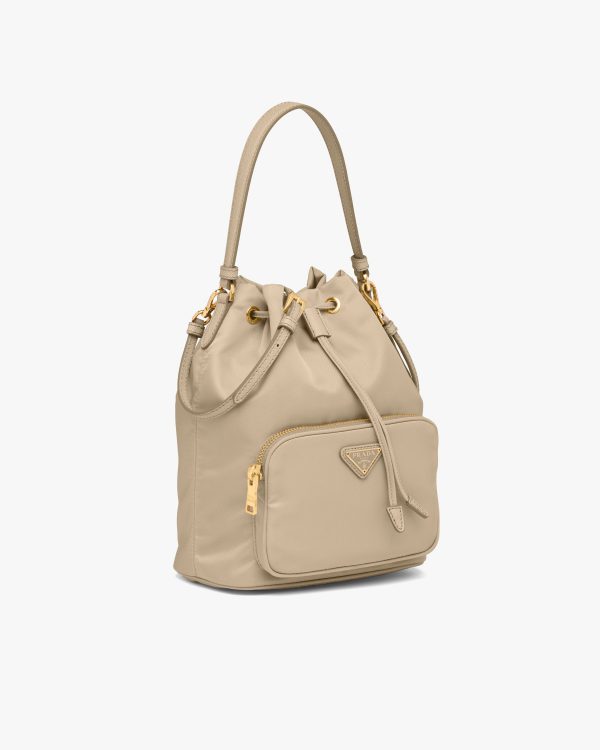 Desert Beige Prada Duet Re-Nylon shoulder bag - Image 3