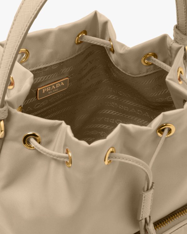 Desert Beige Prada Duet Re-Nylon shoulder bag - Image 5