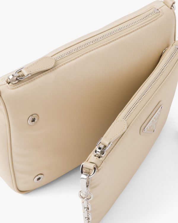 Desert Beige Re-Nylon and Saffiano leather shoulder bag - Image 2