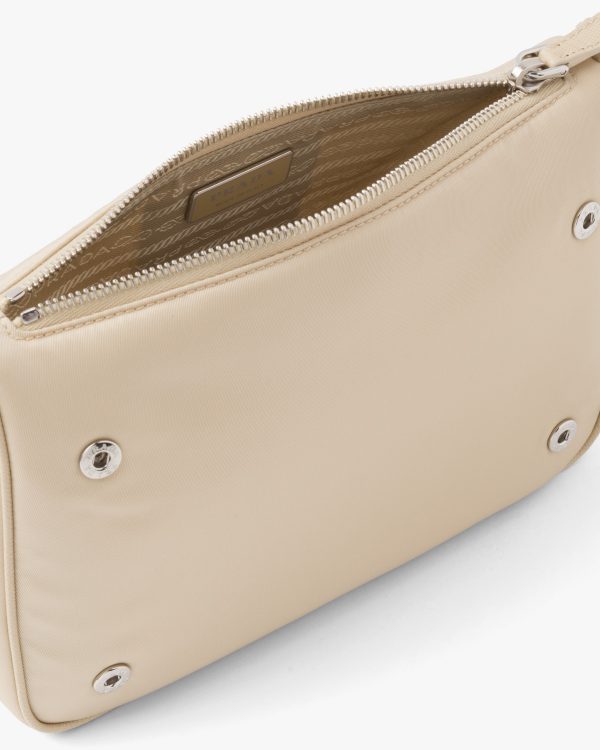 Desert Beige Re-Nylon and Saffiano leather shoulder bag - Image 5