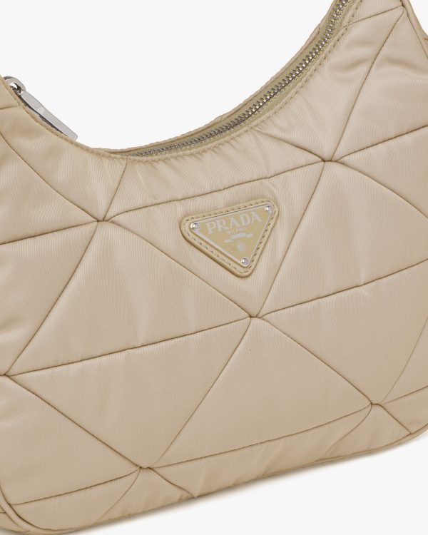 Desert Beige Re-Nylon padded hobo bag - Image 2