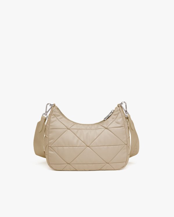 Desert Beige Re-Nylon padded hobo bag - Image 4