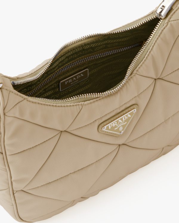 Desert Beige Re-Nylon padded hobo bag - Image 5