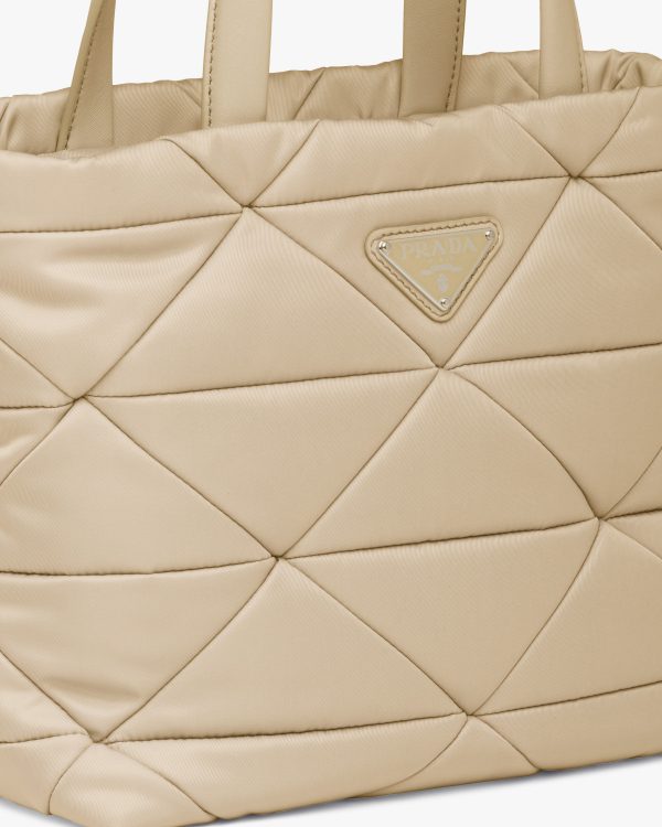 Desert Beige Re-Nylon padded tote bag - Image 2
