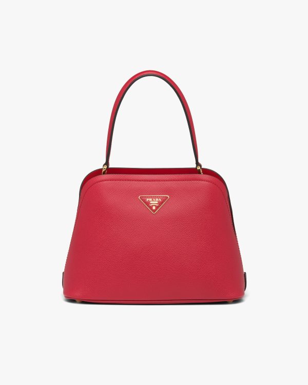 Fiery Red Medium Saffiano Leather Prada Matinee Bag