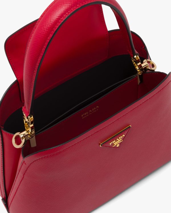 Fiery Red Medium Saffiano Leather Prada Matinee Bag - Image 5