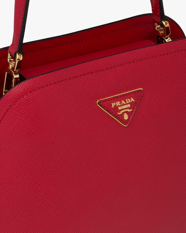 Fiery Red Medium Saffiano Leather Prada Matinee Bag - Image 6