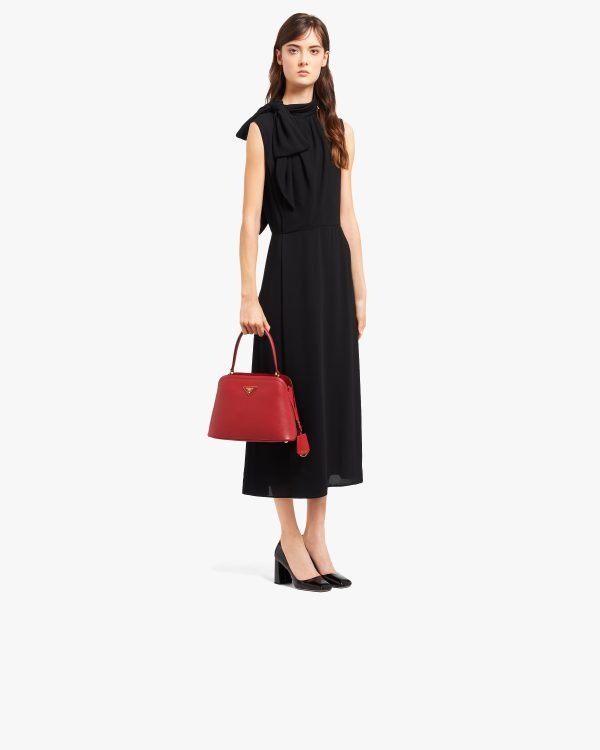 Fiery Red Medium Saffiano Leather Prada Matinee Bag - Image 7