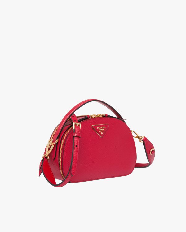 Fiery Red Saffiano Leather Prada Odette Bag - Image 3