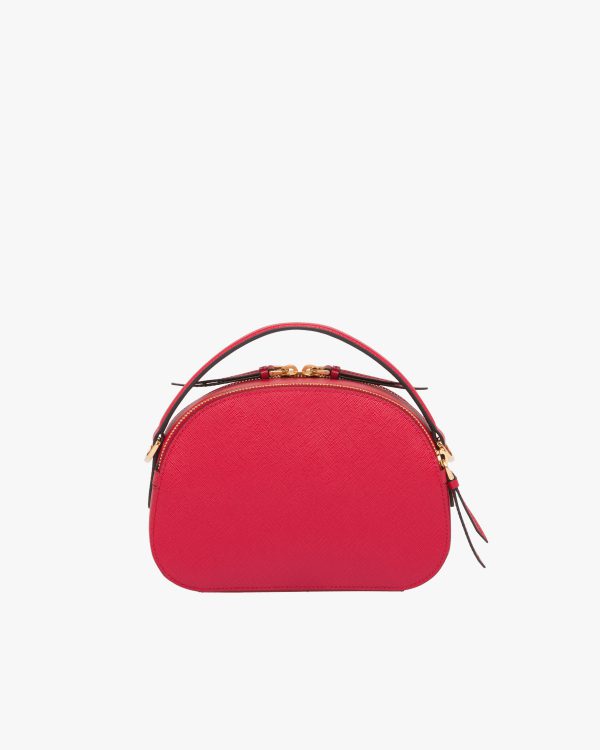 Fiery Red Saffiano Leather Prada Odette Bag - Image 4