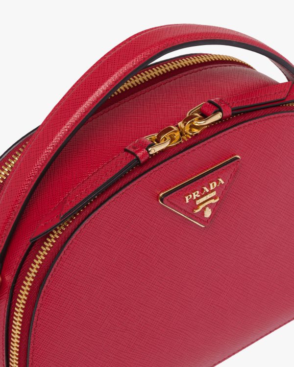 Fiery Red Saffiano Leather Prada Odette Bag - Image 6