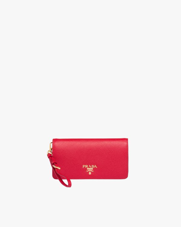 Fiery Red Saffiano leather mini-bag