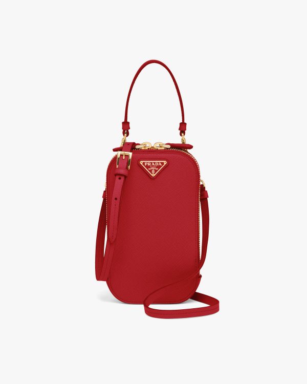 Fiery Red Saffiano mini-bag
