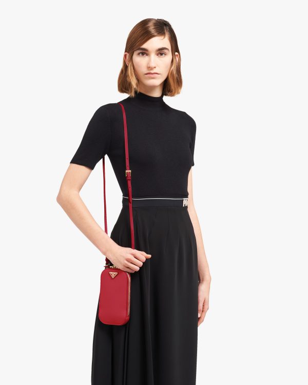 Fiery Red Saffiano mini-bag - Image 2