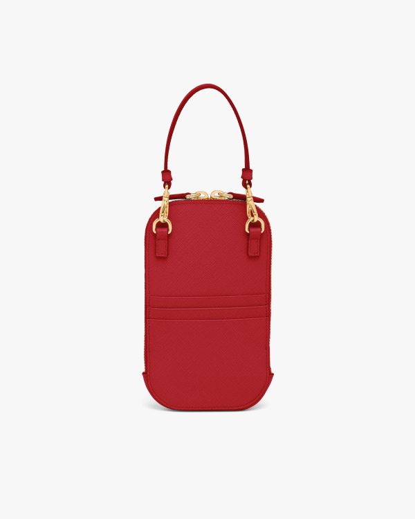 Fiery Red Saffiano mini-bag - Image 4
