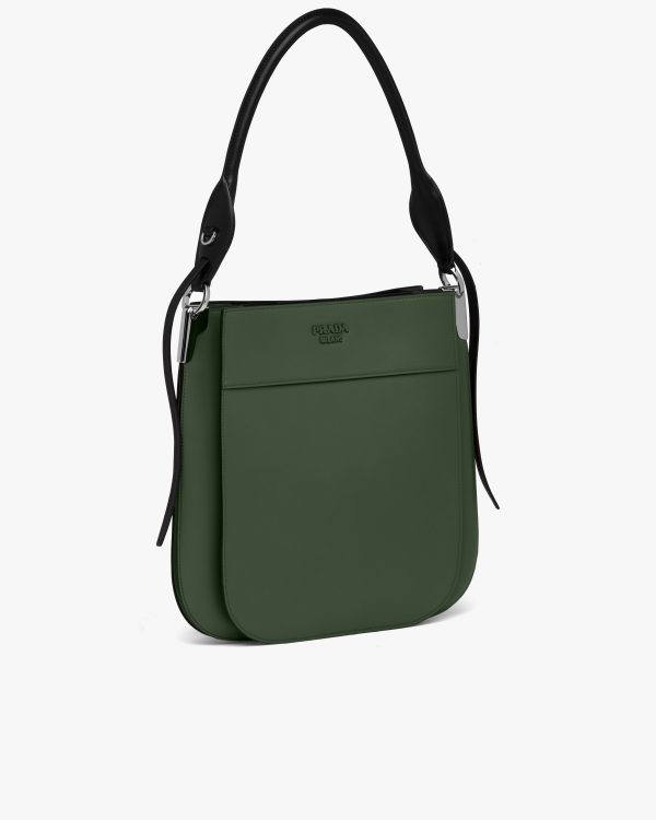 Forest Green/black Prada Margit leather hobo shoulder bag - Image 3