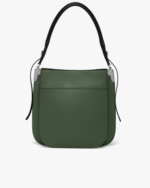 Forest Green/black Prada Margit leather hobo shoulder bag - Image 4