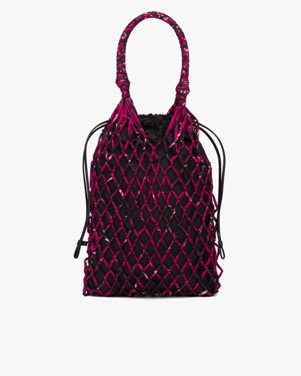 Fuchsia Printed nylon mesh bag - Image 4