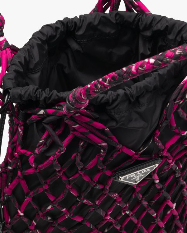 Fuchsia Printed nylon mesh bag - Image 5
