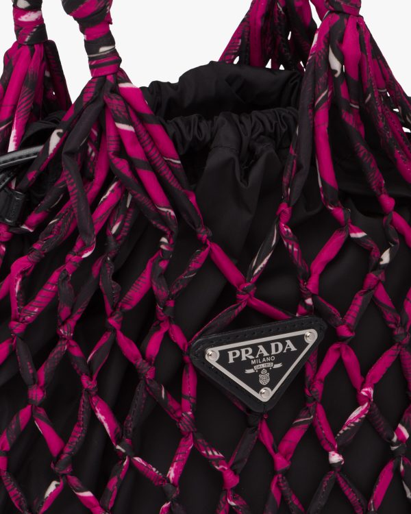 Fuchsia Printed nylon mesh bag - Image 6