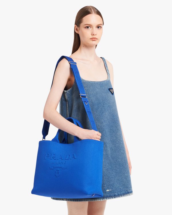 Light Blue Drill tote bag - Image 2