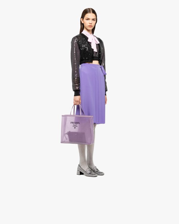 Lily Sequined mesh tote bag - Image 2