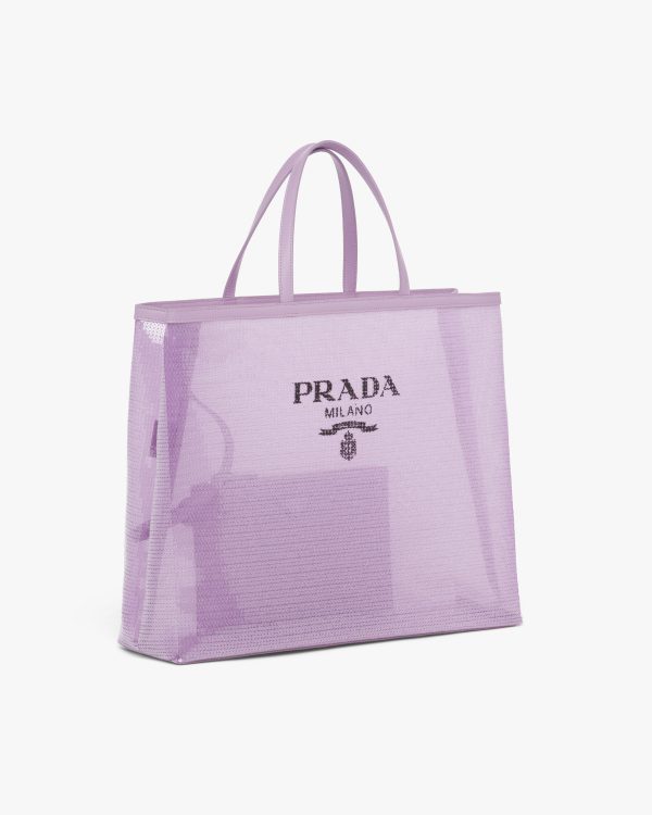 Lily Sequined mesh tote bag - Image 3