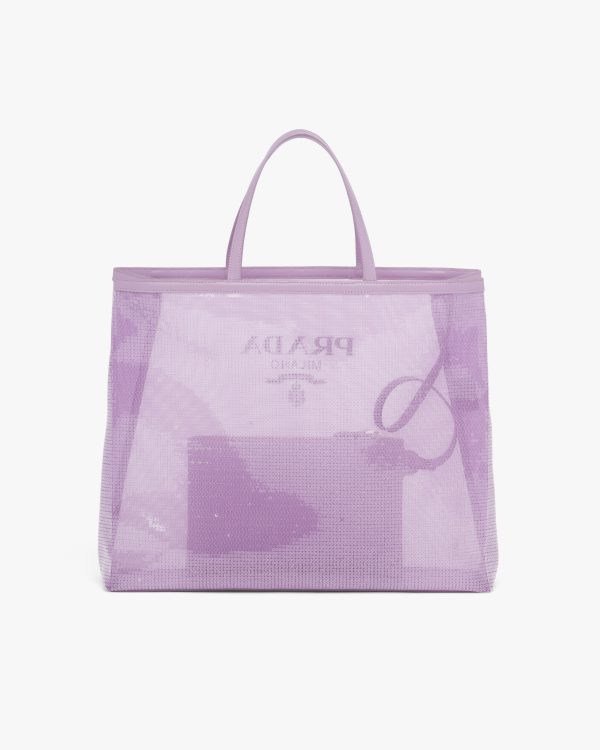 Lily Sequined mesh tote bag - Image 4