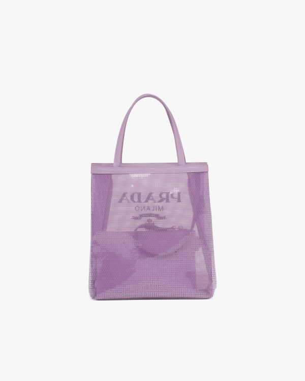 Lily Small sequined mesh tote bag - Image 4