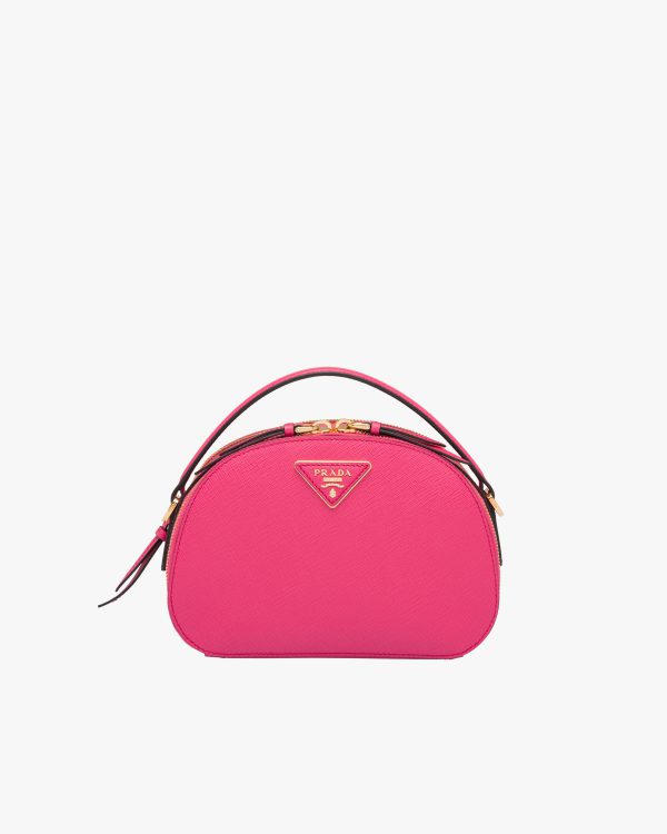 Magenta Saffiano Leather Prada Odette Bag