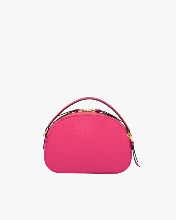Magenta Saffiano Leather Prada Odette Bag - Image 4