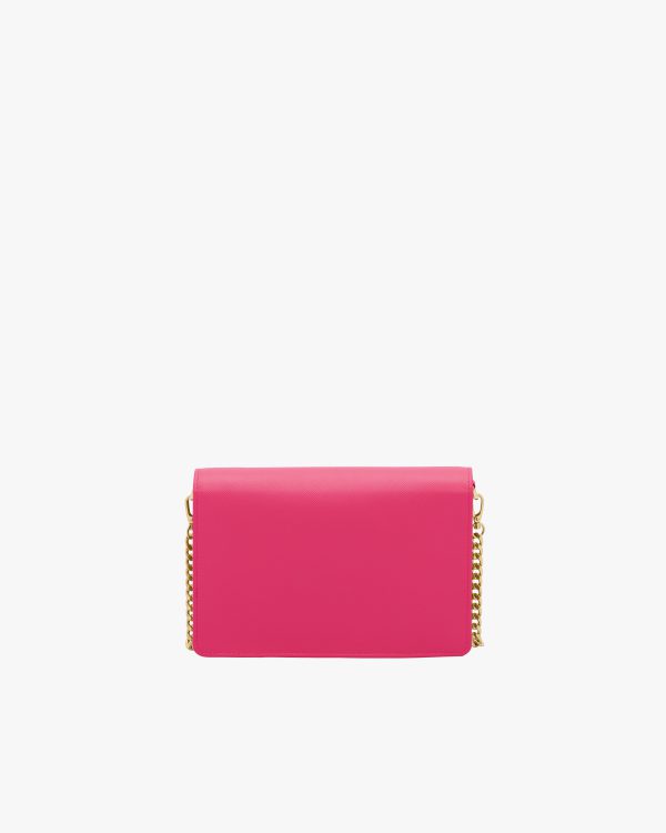 Magenta Saffiano leather shoulder bag - Image 4