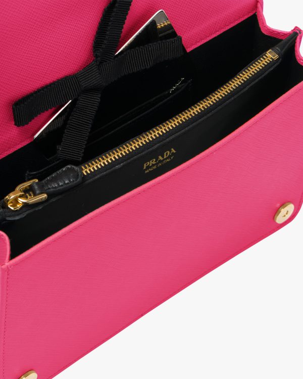 Magenta Saffiano leather shoulder bag - Image 5