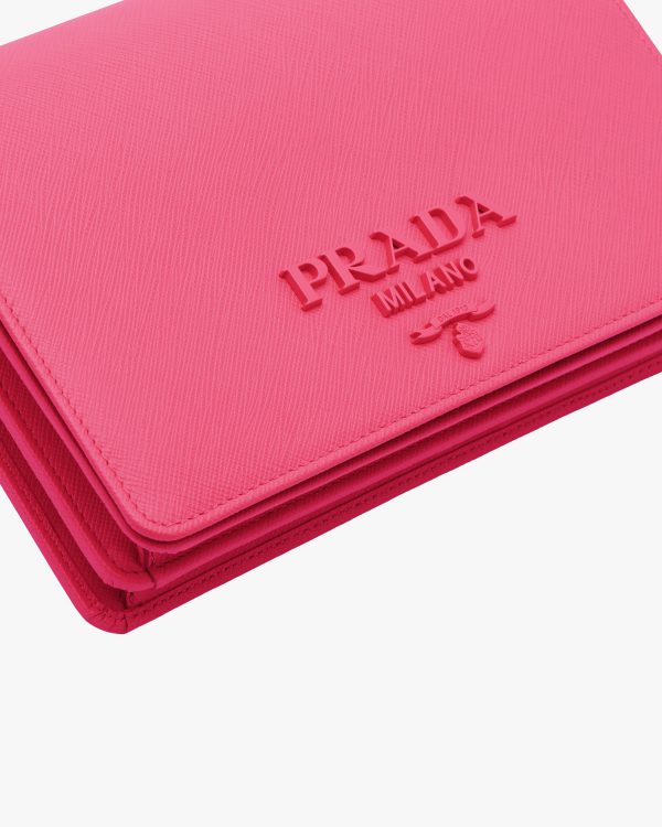 Magenta Saffiano leather shoulder bag - Image 6