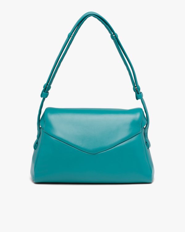 Peacock Blue Padded nappa leather Prada Signaux bag - Image 4