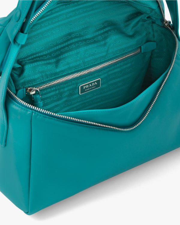Peacock Blue Padded nappa leather Prada Signaux bag - Image 5