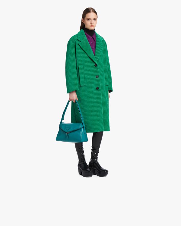 Peacock Blue Padded nappa leather Prada Signaux bag - Image 7