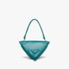Peacock Blue Padded nappa leather handbag