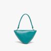 Peacock Blue Padded nappa leather handbag - Image 4