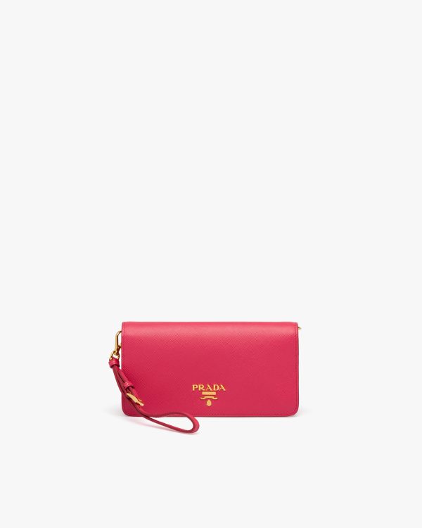 Peony Pink Saffiano leather mini-bag